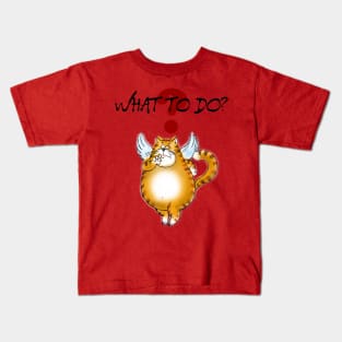 What To Do? Curious Kitty Cat Kids T-Shirt